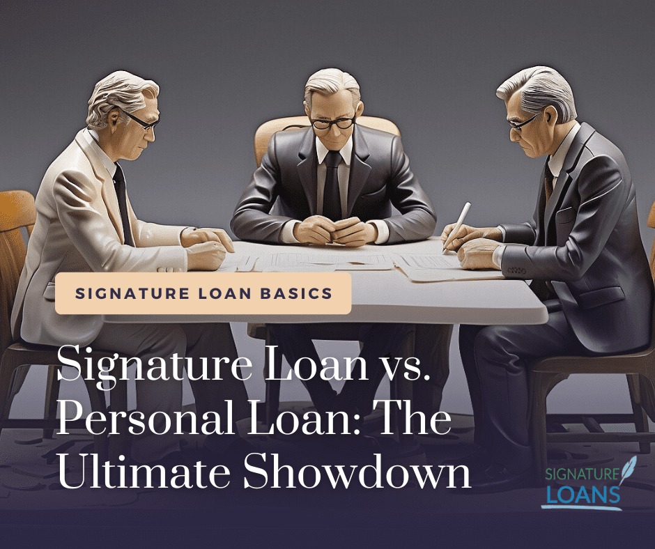 signature loan vs. personal loan