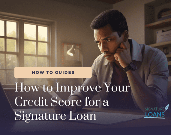 How to improve your credit score for a signature loan