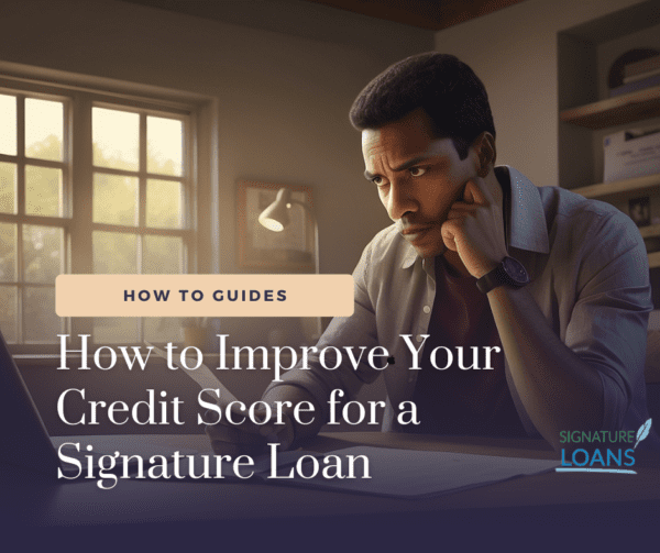 How to improve your credit score for a signature loan