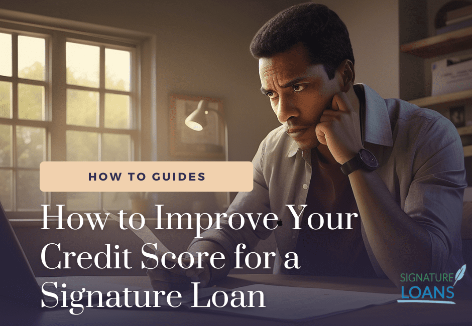 How to improve your credit score for a signature loan