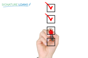 A checklist of eligibility requirements for signature select loans. What are signature select loans.