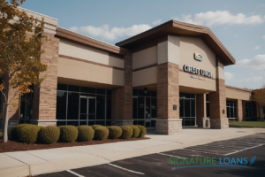 Exterior of a credit union building. What is a signature select loan from a credit union.