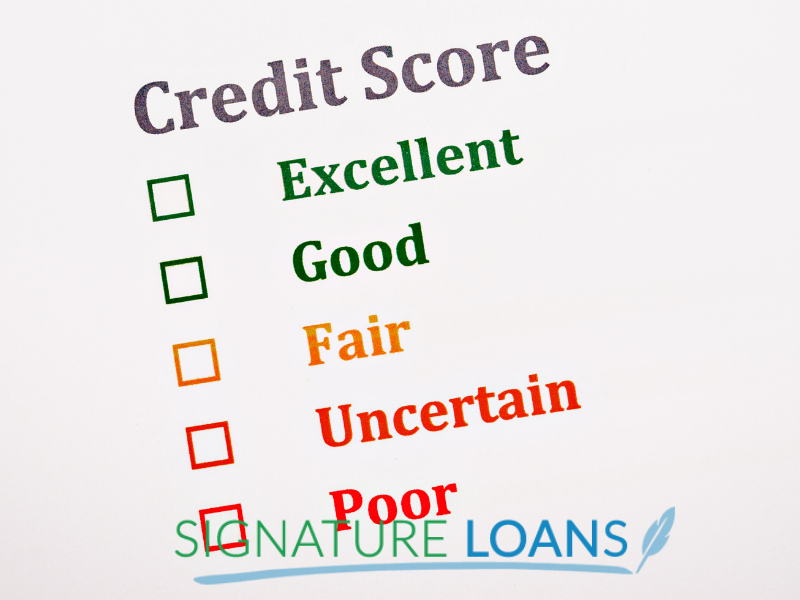 signature loan with a 500 credit score