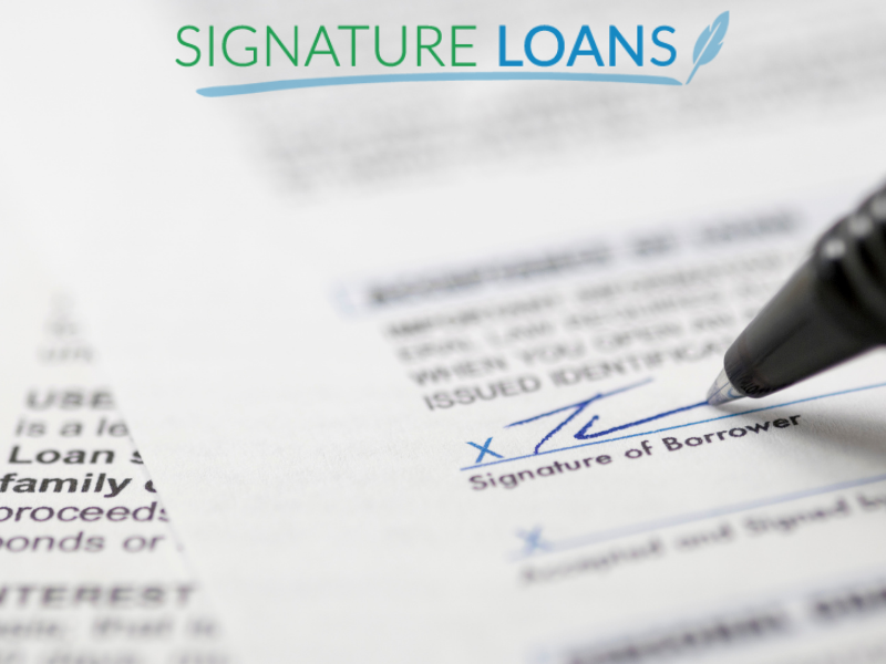 personal loan signature