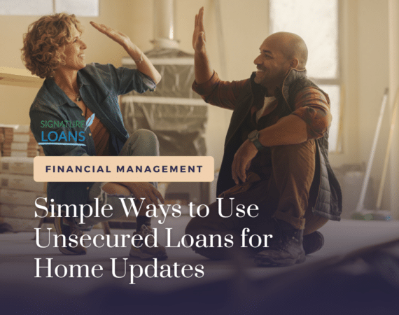 Couple discussing home improvement unsecured loans options