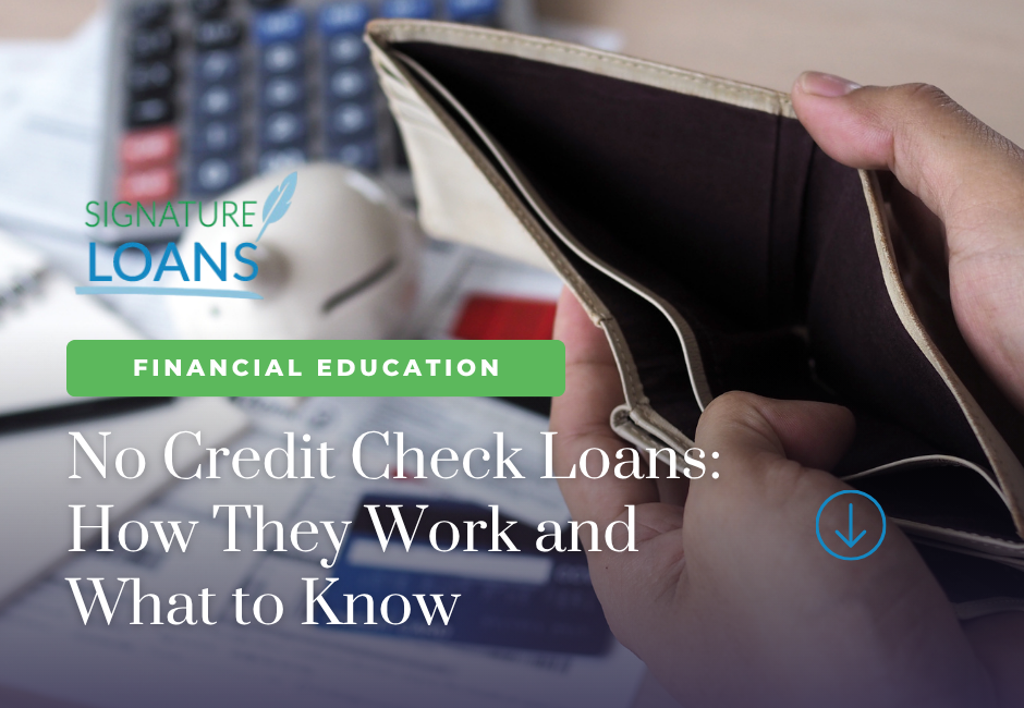 No Credit Check Loans